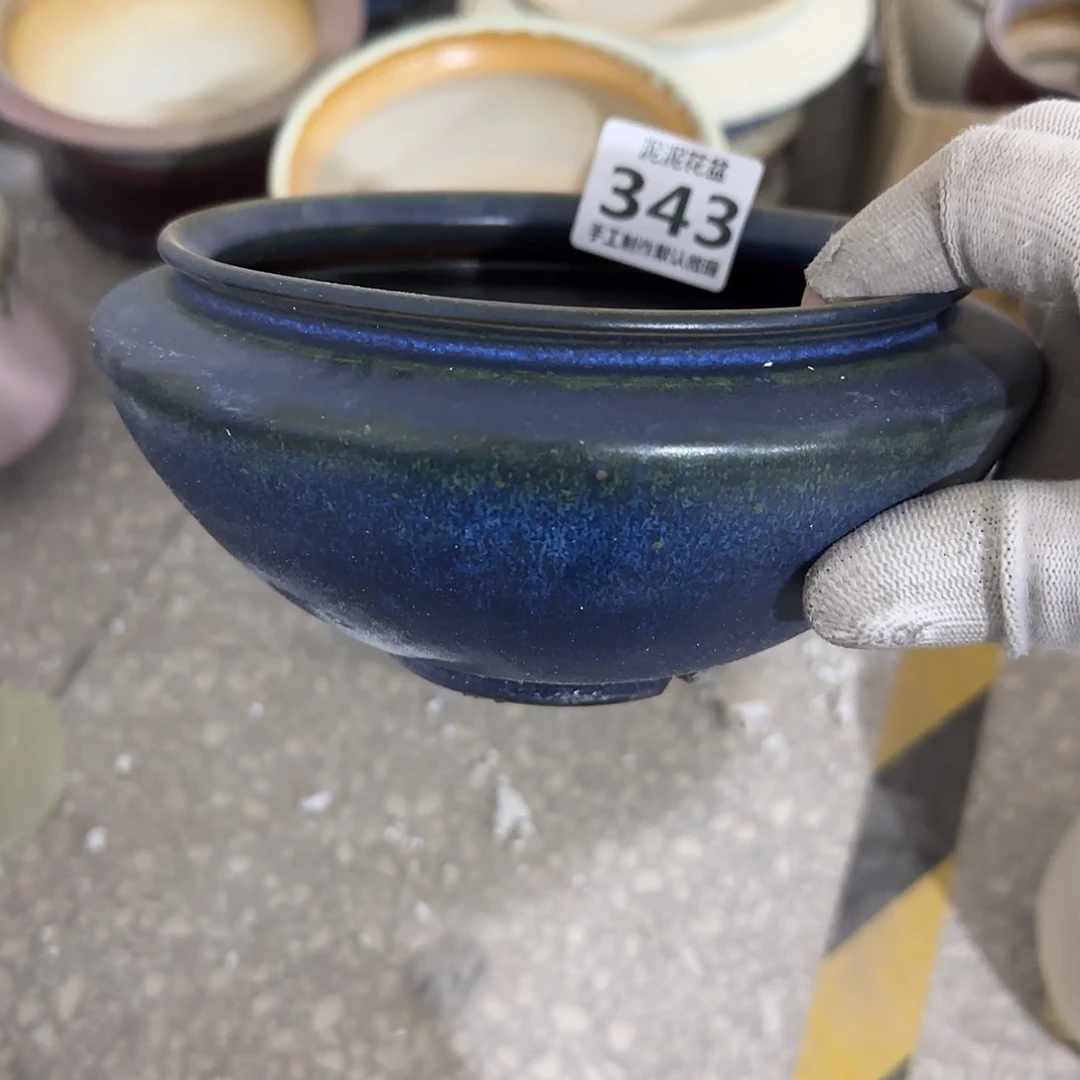 瓷片景德镇手工花盆