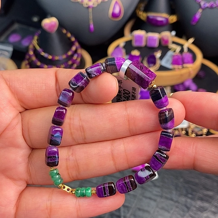 苏纪石（舒俱来）18K金镶嵌手串