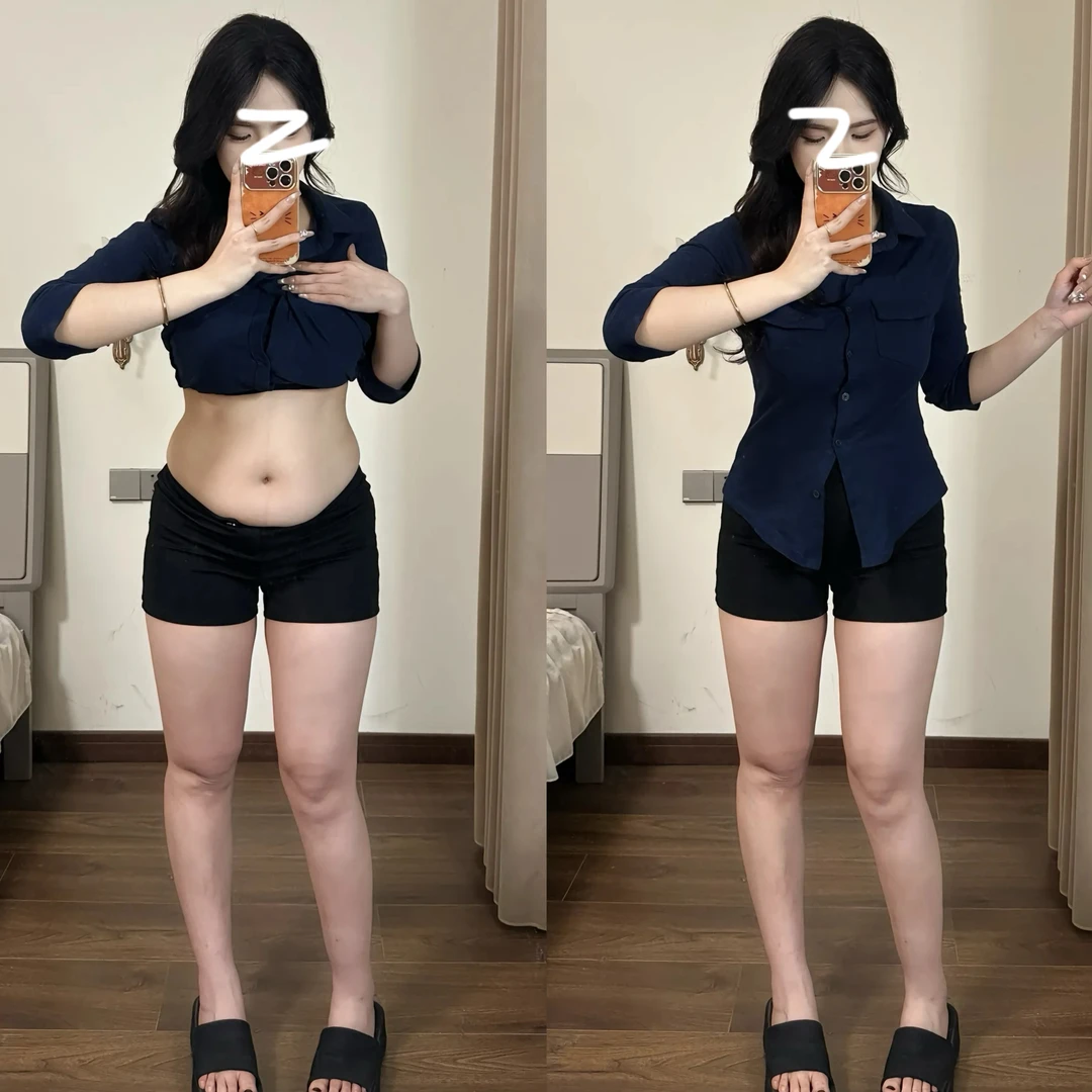 气质纯欲风性感翻领长袖衬衫女秋冬修身收腰绑带衬衣蓝色开衫上衣