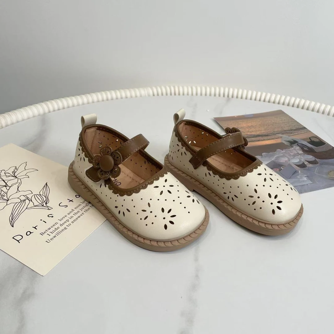 夏款女童凉鞋米色 1015