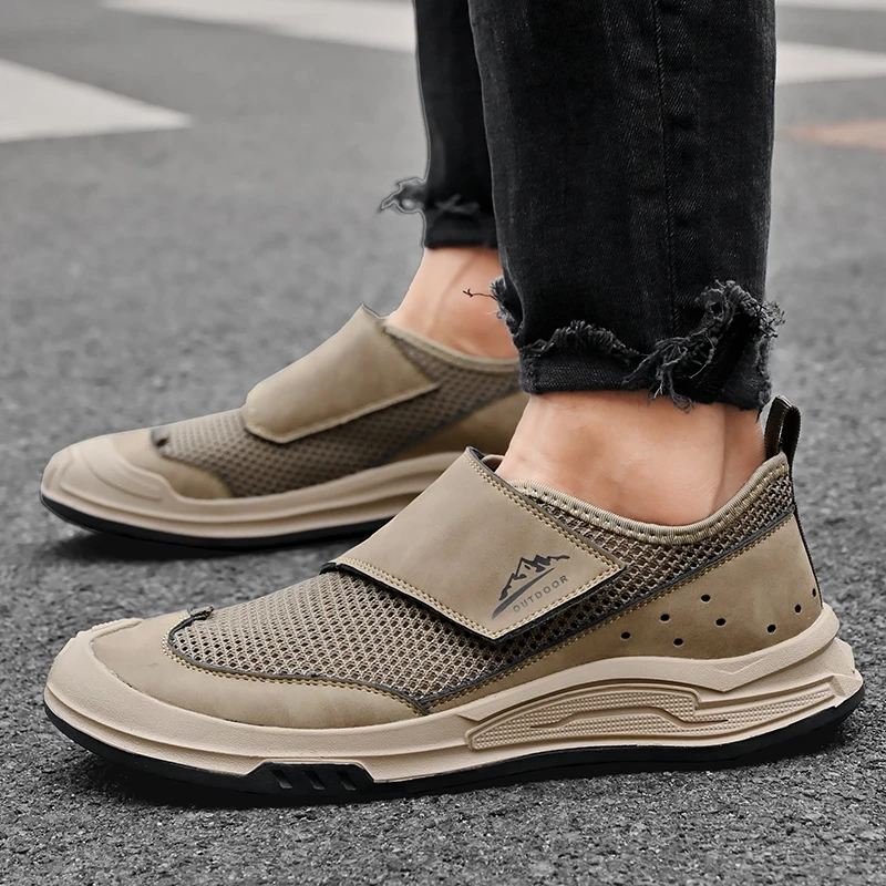 夏季透气网面鞋夏季超薄网鞋男鞋休闲户外网鞋大码薄款男鞋休闲鞋
