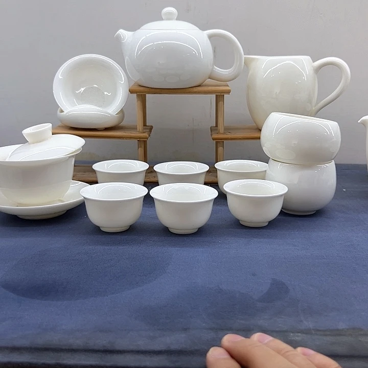 龙***⊙德化白瓷300毫升大壶套装