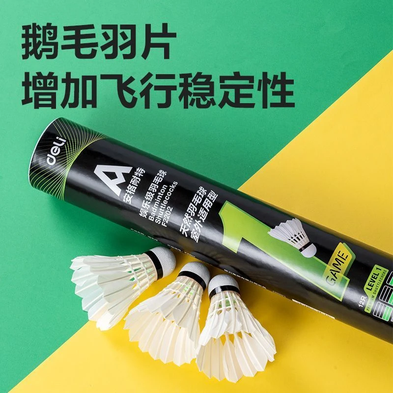 新疆包邮F2202羽毛球鸭鹅毛耐打室内室外训练专业比赛羽毛球12只