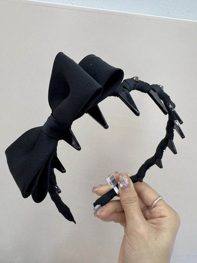 日韩饰品黑色时尚小香风简约头箍复古女原创设计发箍