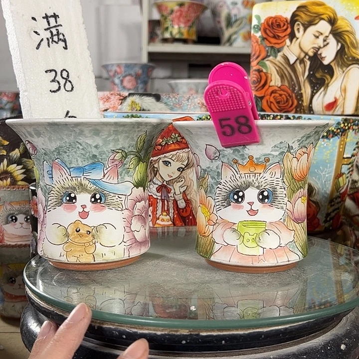 景德镇手绘花盆性价比超高的直播间
