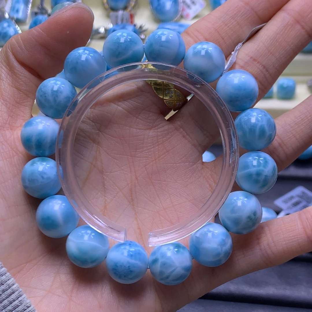 针钠钙石（海纹石）未镶嵌手链13mm手串