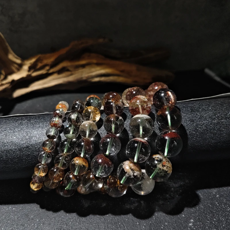 【黑胖珠宝】 H0941 天然水晶四季幽灵手链手链多样性发其一