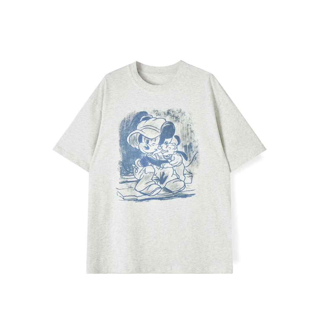 Mast『230g米老鼠』2025年夏季青少年男女无感印花百搭短袖T恤纯棉