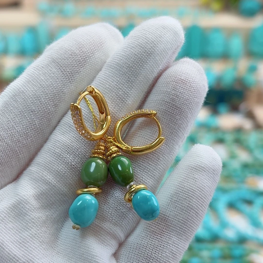 绿松石银S925镶嵌珠宝奇石