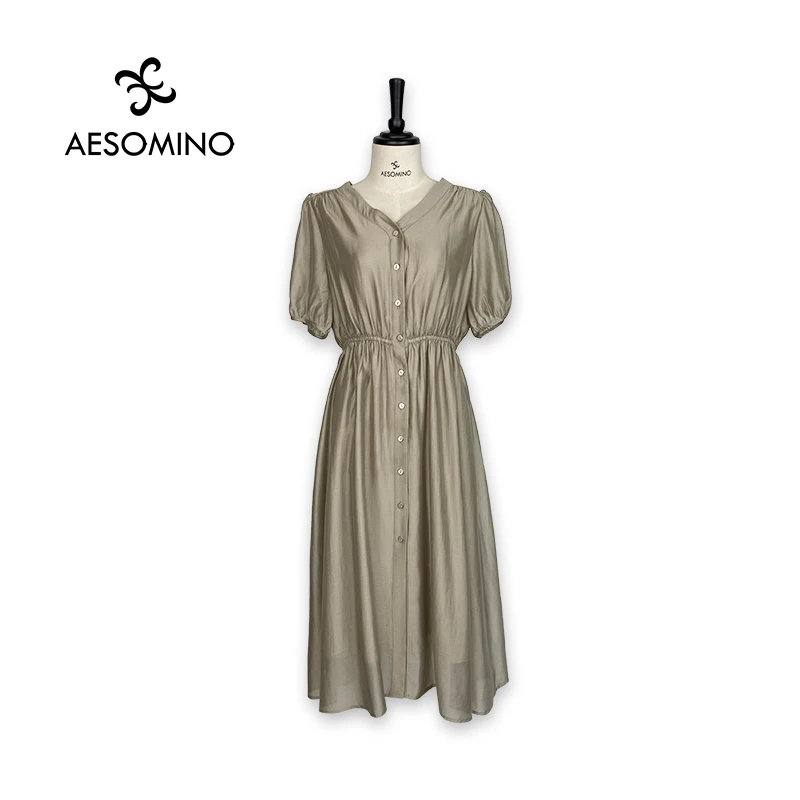 夏连衣裙卡茶色Y330BL5550