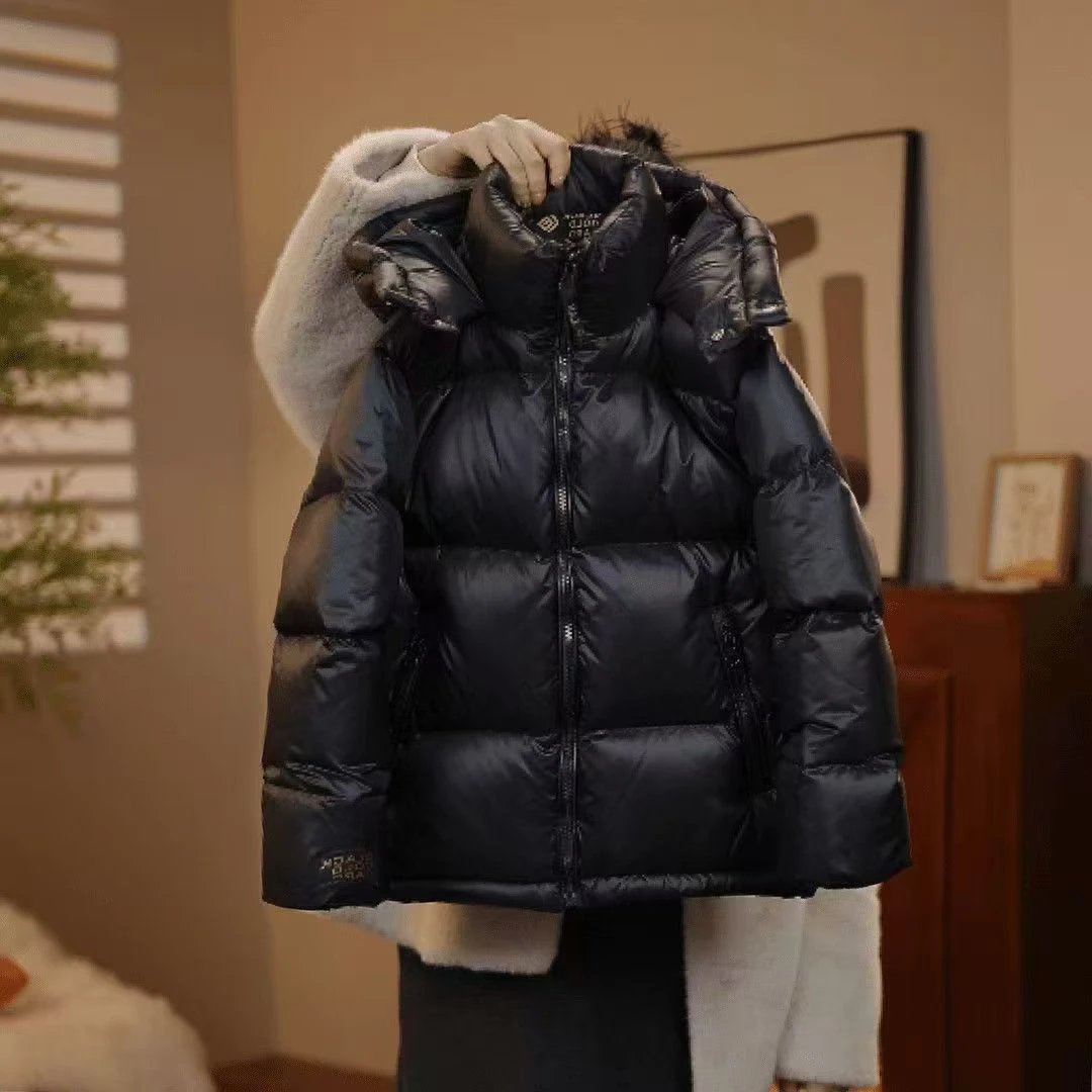 儿童黑金短款羽绒服男女童加厚保暖男童冬季新款中大童连帽外套凡