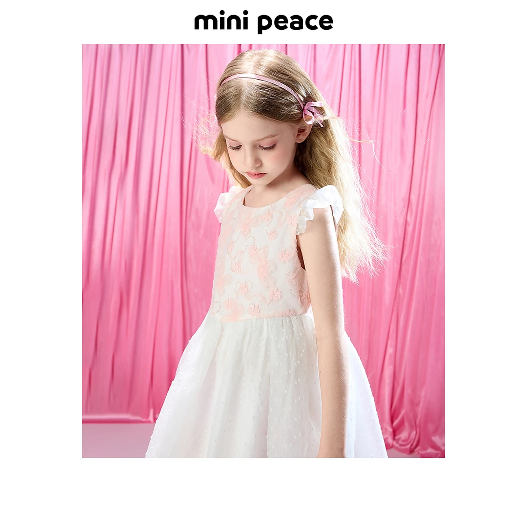【公主系列】minipeace太平鸟童装夏新女童公主裙夏季儿童礼服裙