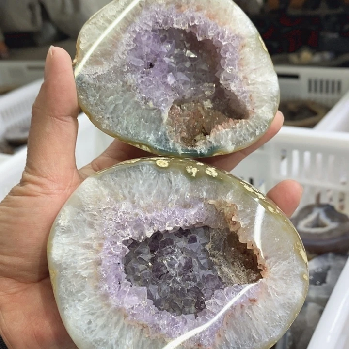 未镶嵌珠宝半成品水晶特价紫盆