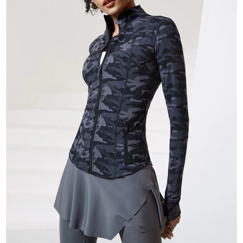 【爆款运动外套】科里芙速干瑜伽外套修身显瘦立领长袖上衣运动跑步