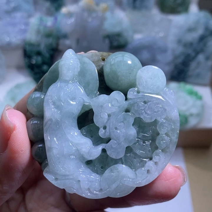 【闪购商品】翡翠挂件未镶嵌观音