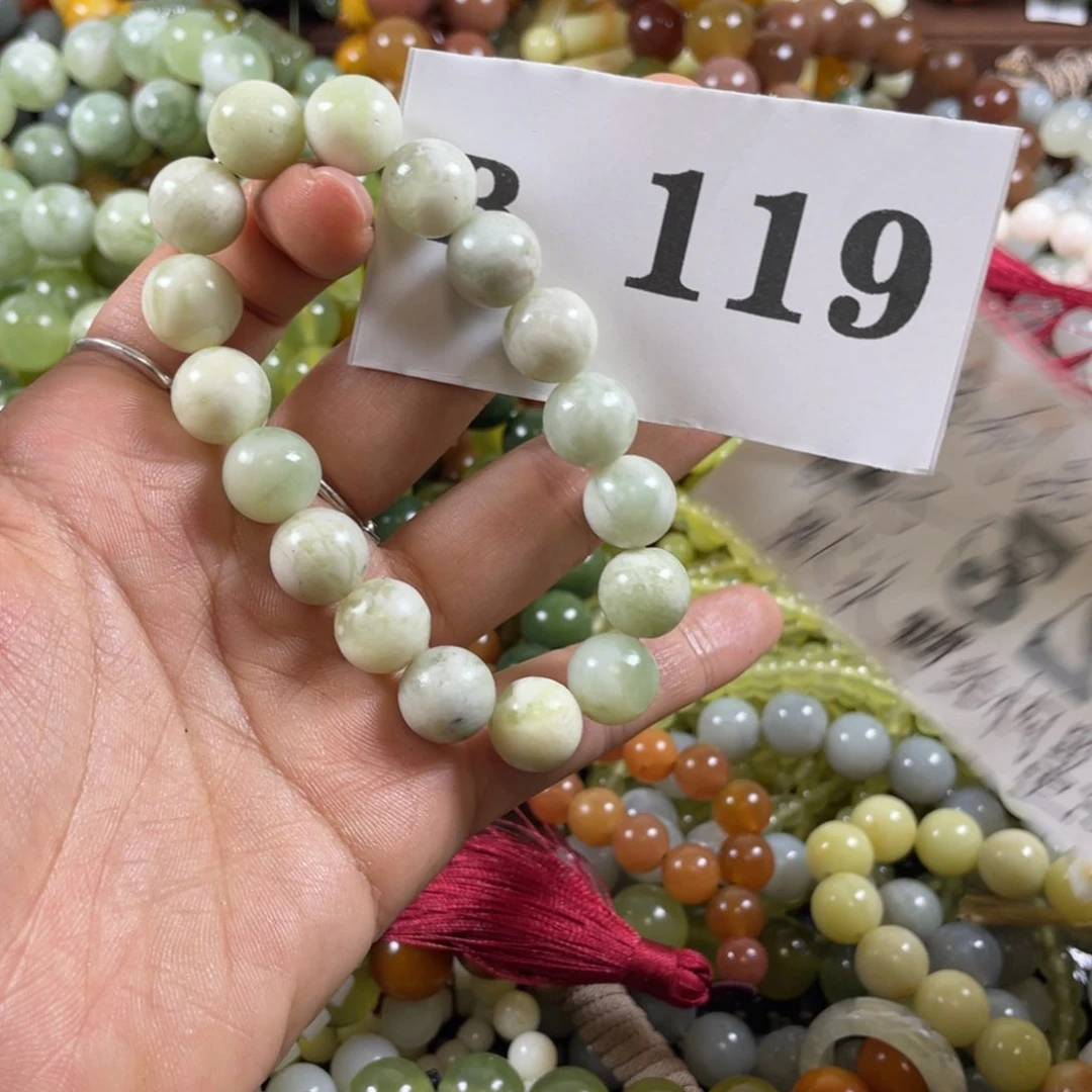 未镶嵌蛇纹石玉手链