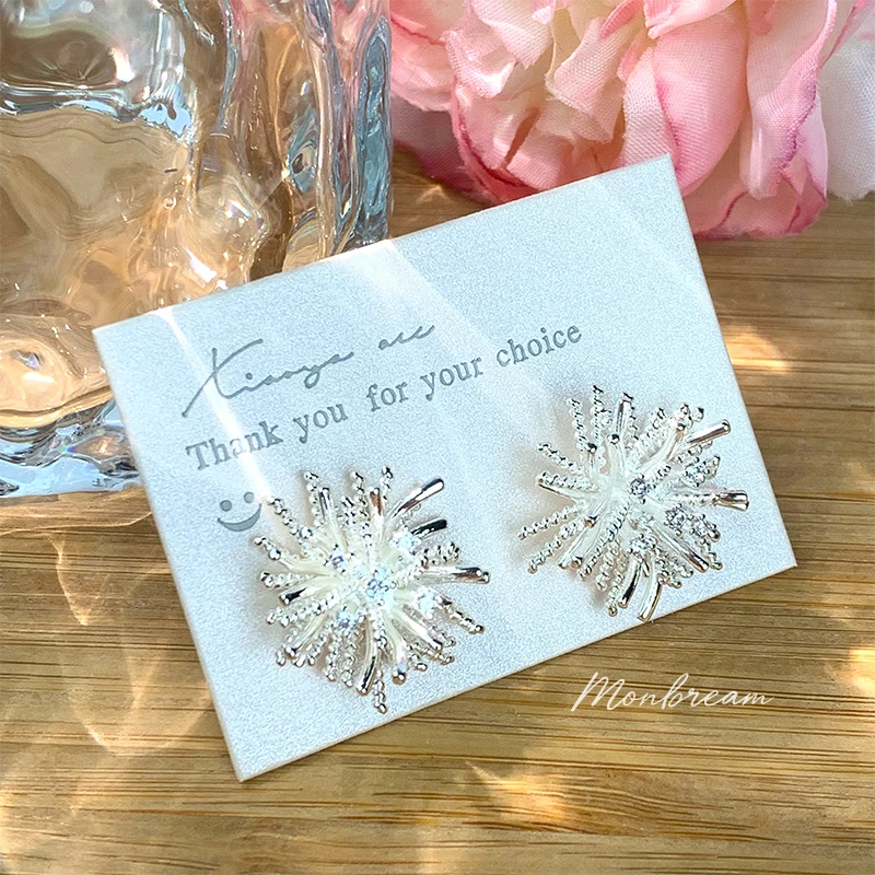 铜合金耳饰 镀K金 银针 璀璨烟花时尚耳环 MONDREAM/梦萦 Y526