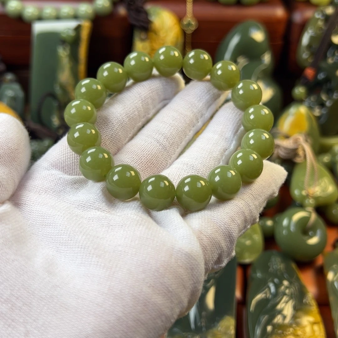 岫岩老玉（透闪石质玉）手链未镶嵌