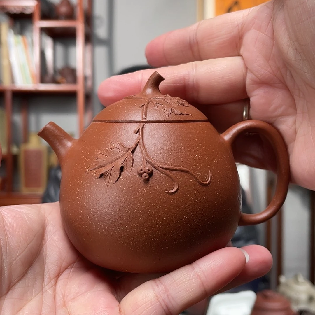 段泥茶壶红降坡葡萄壶