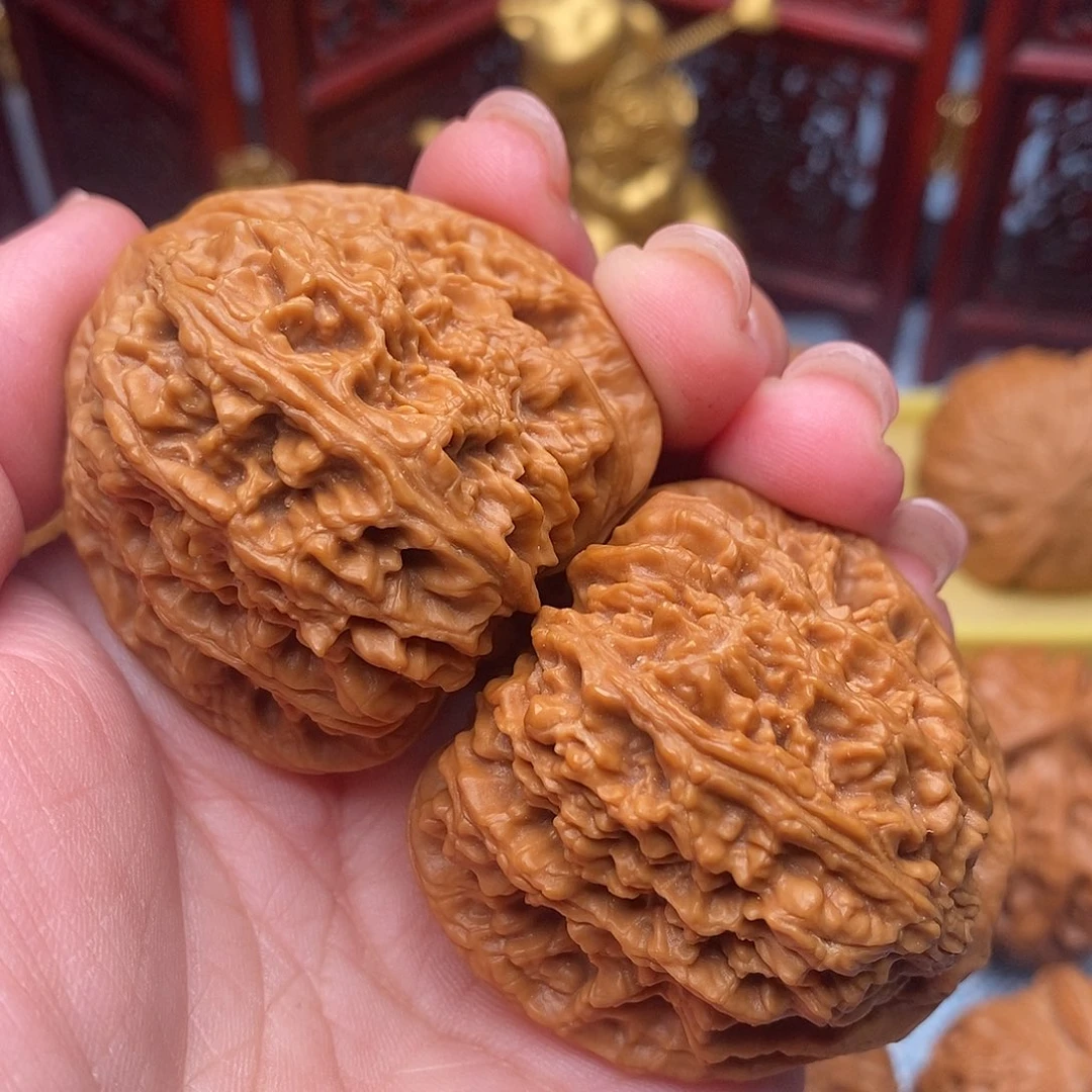 文玩核桃把件44全品绝配三角南疆