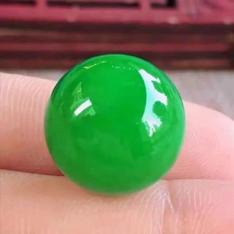 缅甸翡翠珠链珠子卡10mm