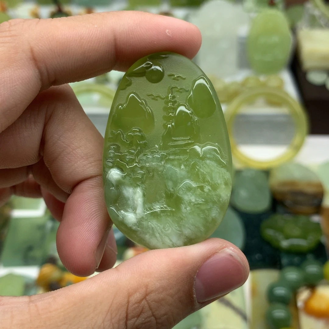 岫玉未镶嵌吊坠(不含链)