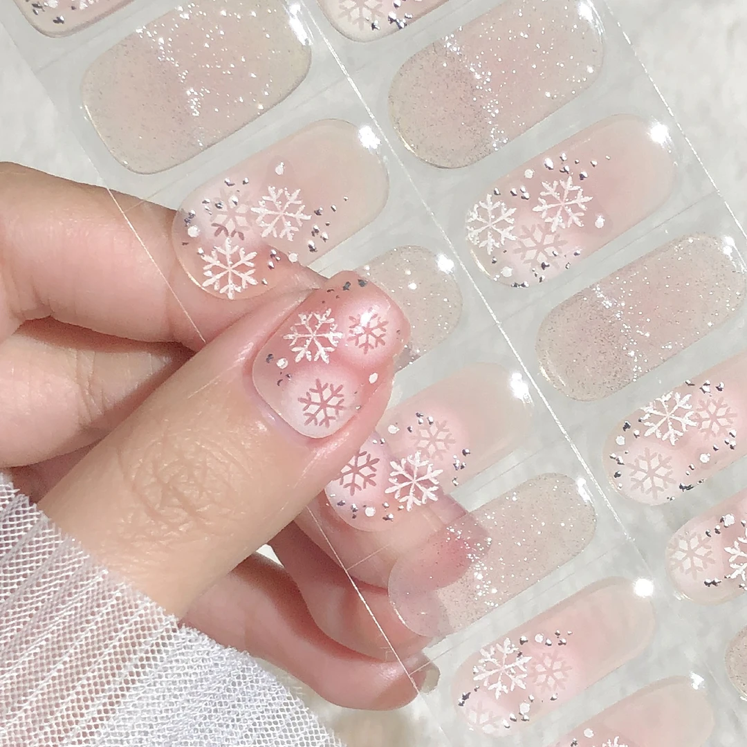 【浮雕雪花】asap美甲贴纸新款指甲贴冬季日常猫眼少女显白防水持久