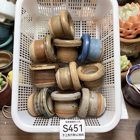 紫砂花盆451微瑕品口径3.5左右