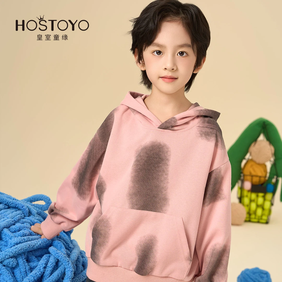 【皇室童缘】【2024秋款上新】秋季时髦炸街连帽卫衣15730232011