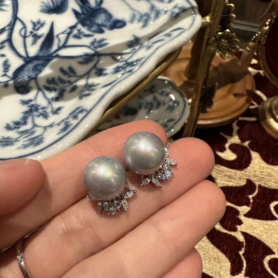 铜合金仿珍珠耳饰 【4606】周年珍藏英｜经典原标克拉款CrownFrett