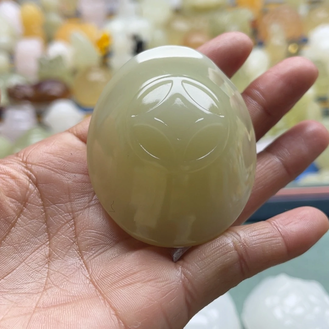 江***荷玉天然桌面小摆件