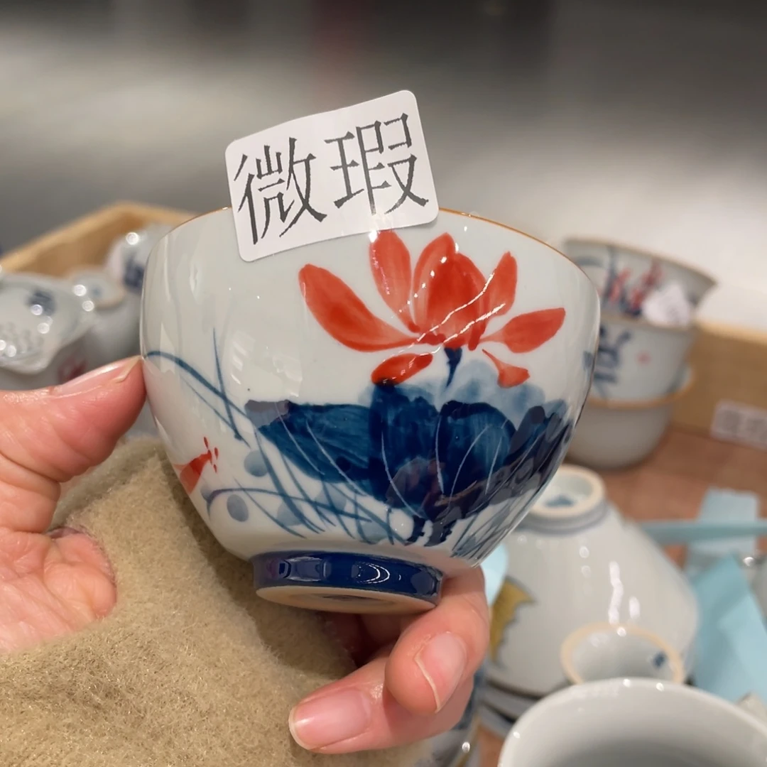 有瑕釉下彩纯手绘