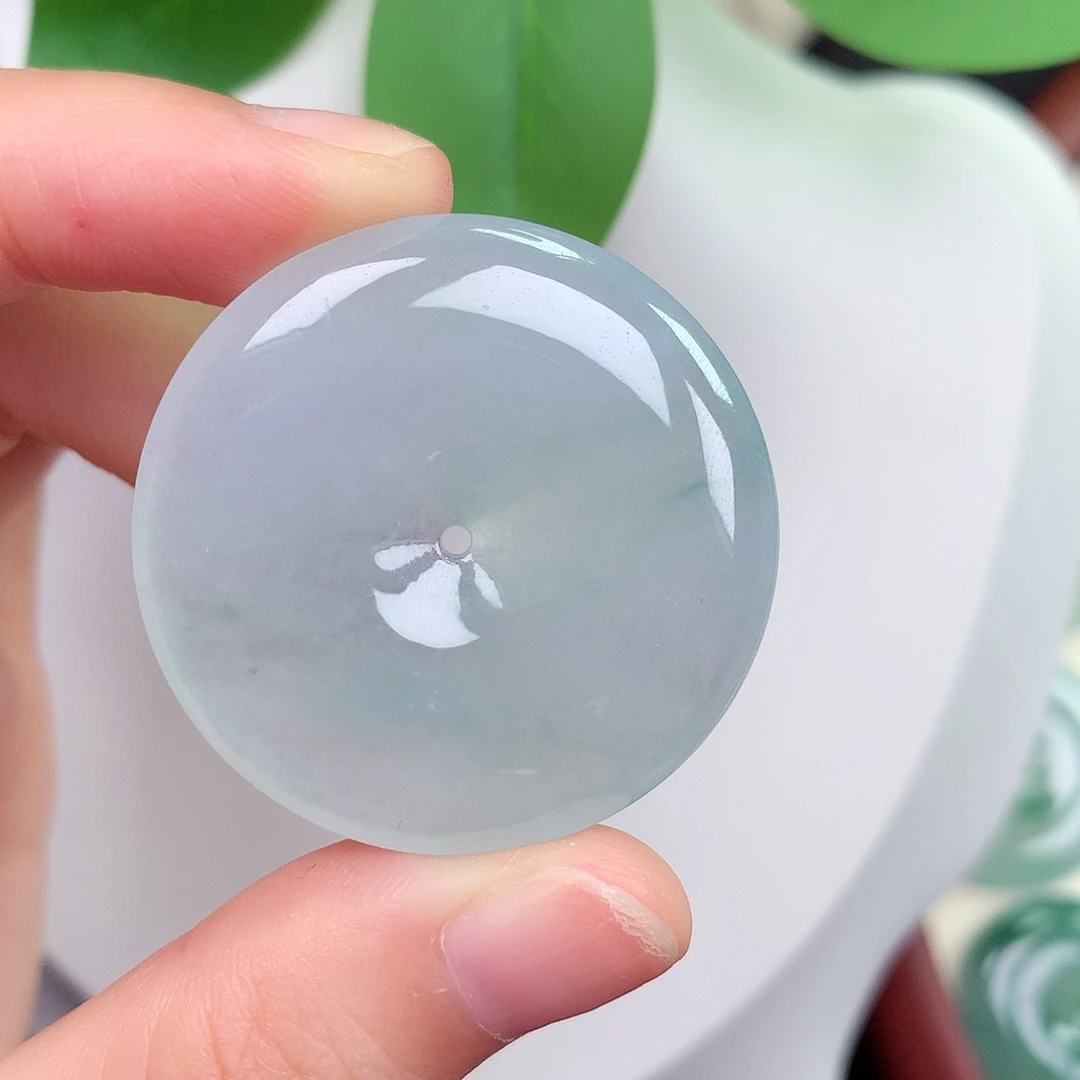 颈饰未镶嵌翡翠平安扣 35.4-5.6mm