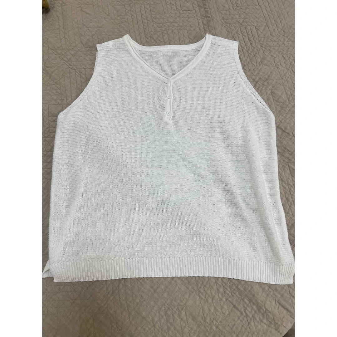 针织汉麻无袖衫巨弹