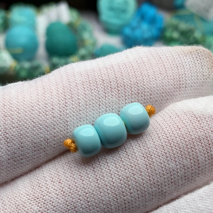 绿松石未镶嵌珠宝奇石7.1mm