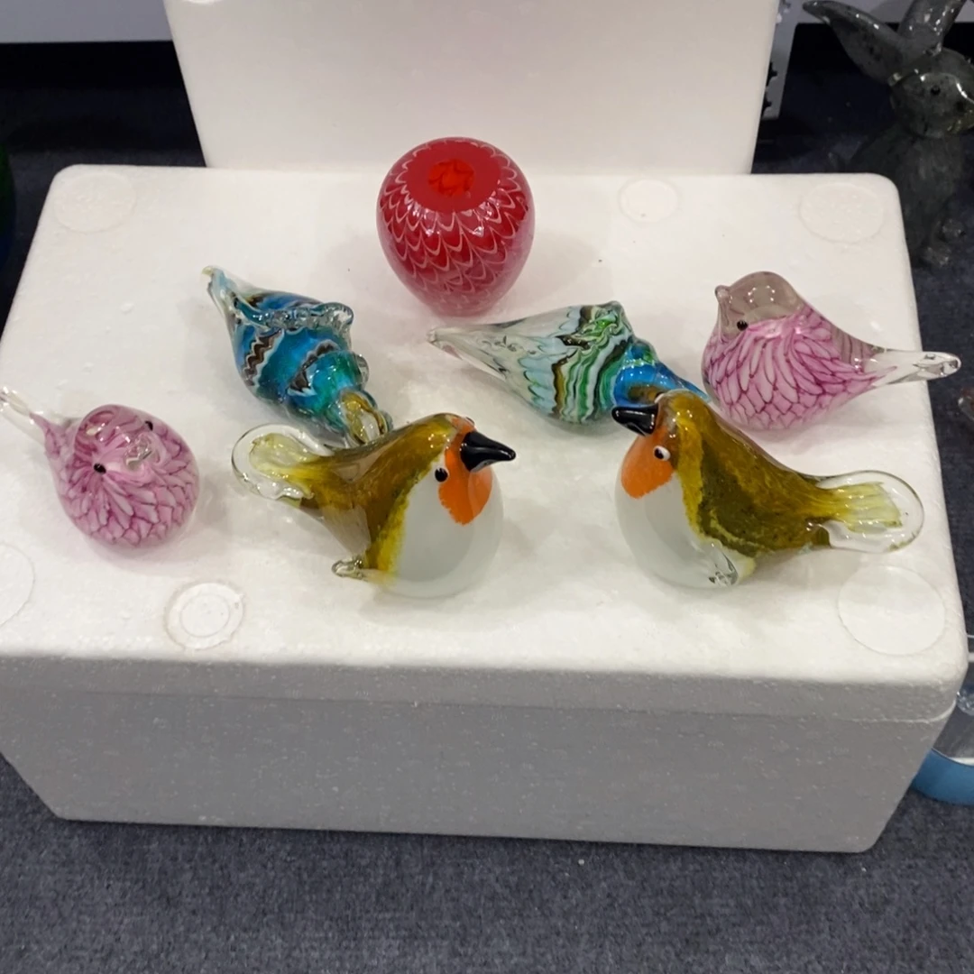 水***芝琉璃小鸟4个➕海螺两个➕小瓶1个