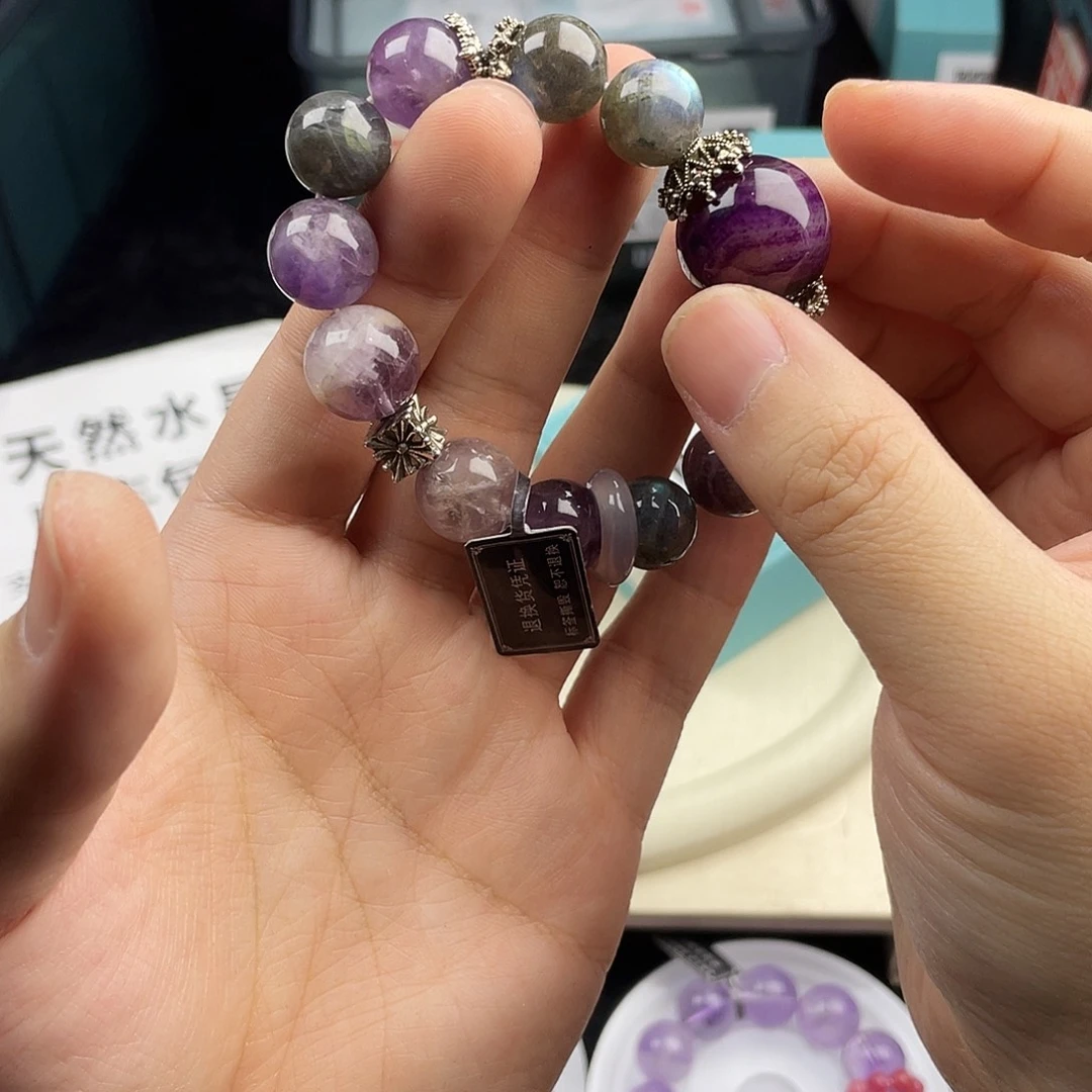 水晶手链银S925镶嵌