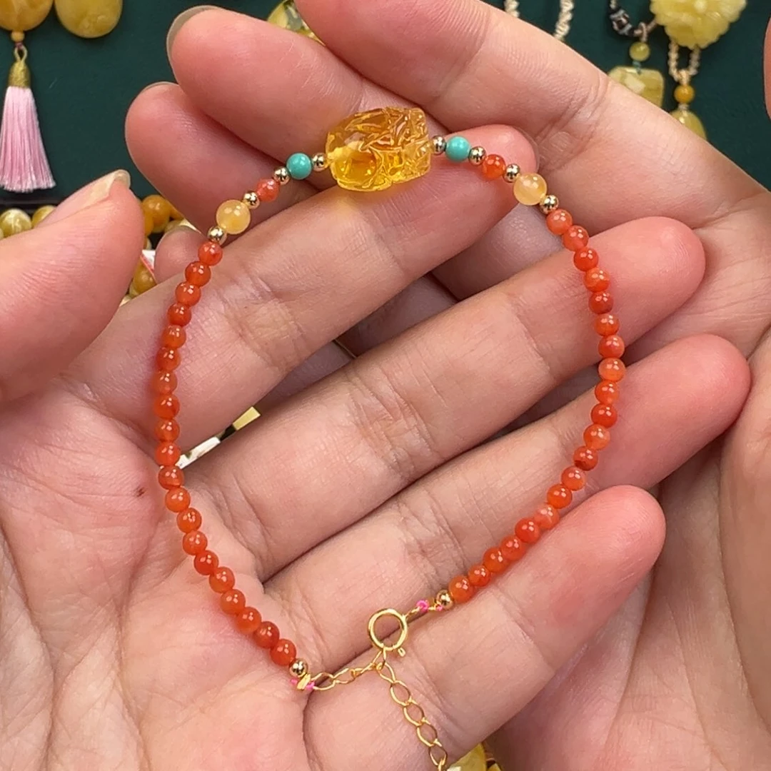 琥珀手链未镶嵌蜜蜡
