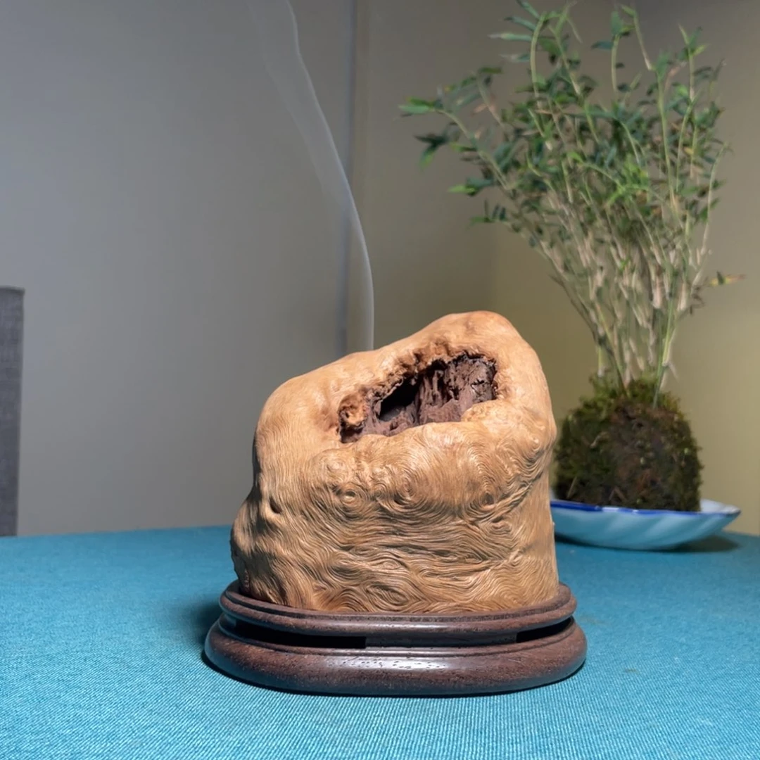 荔枝木随行香炉摆件