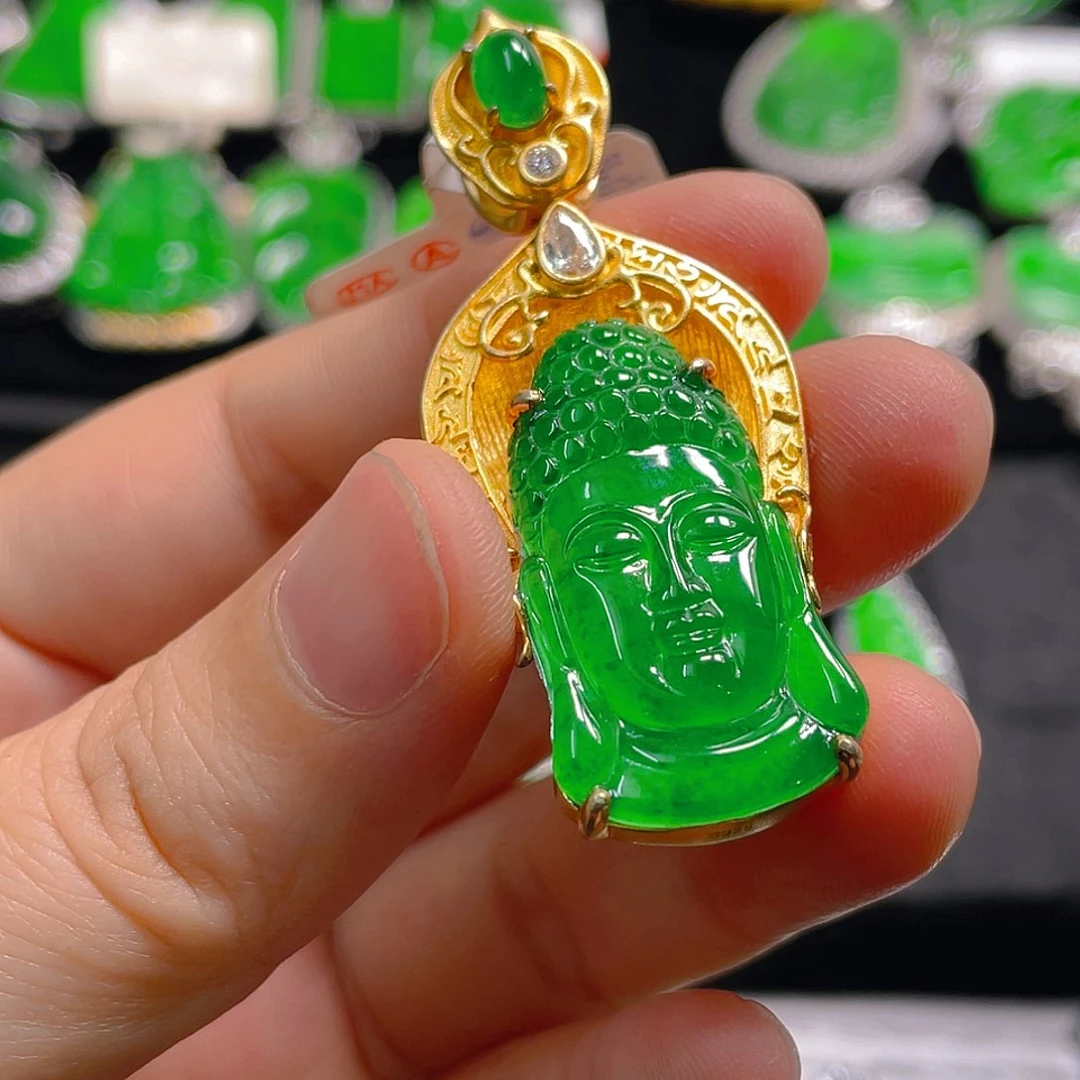 翡翠银S925镶嵌吊坠(不含链)