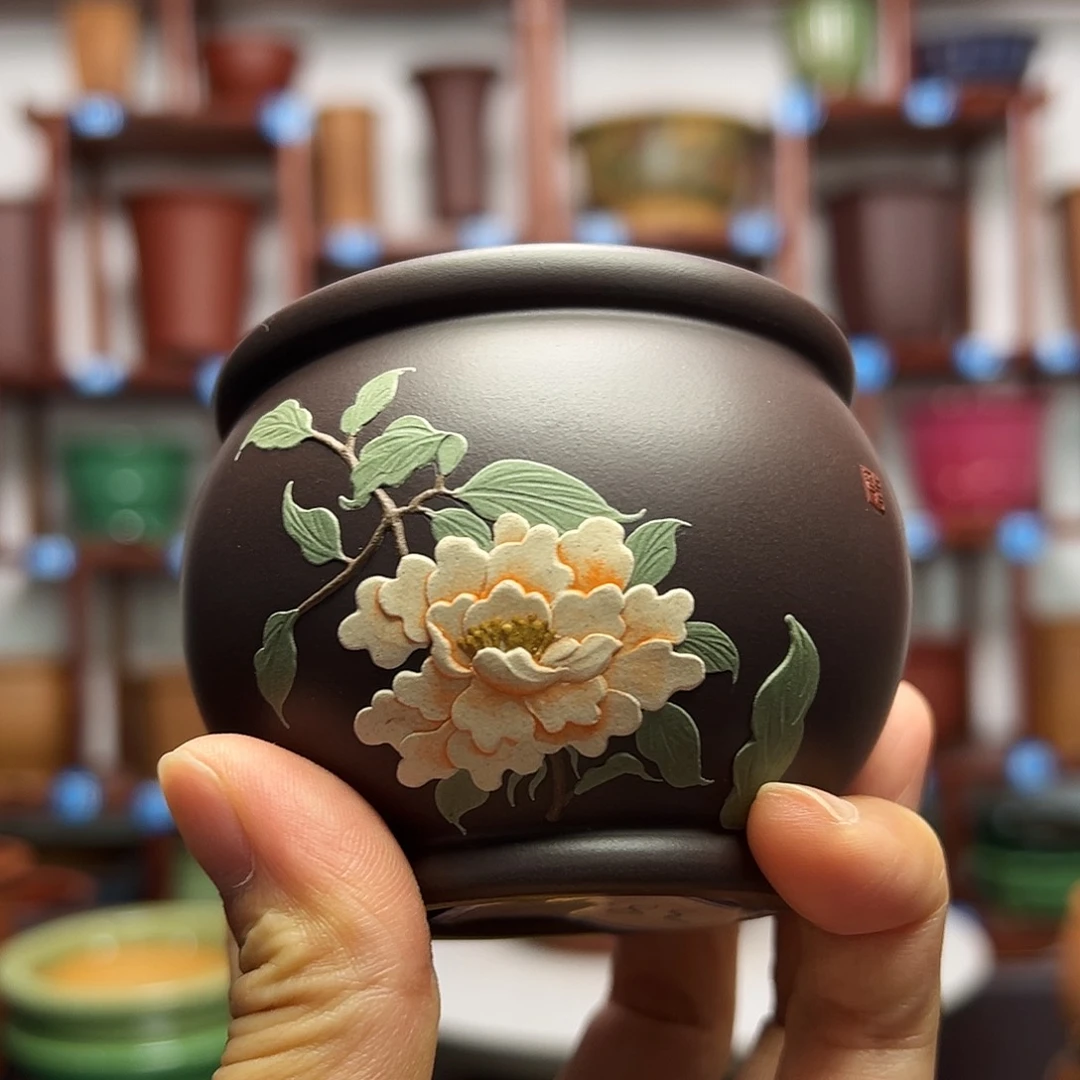 紫砂花盆夏**凉紫砂杯