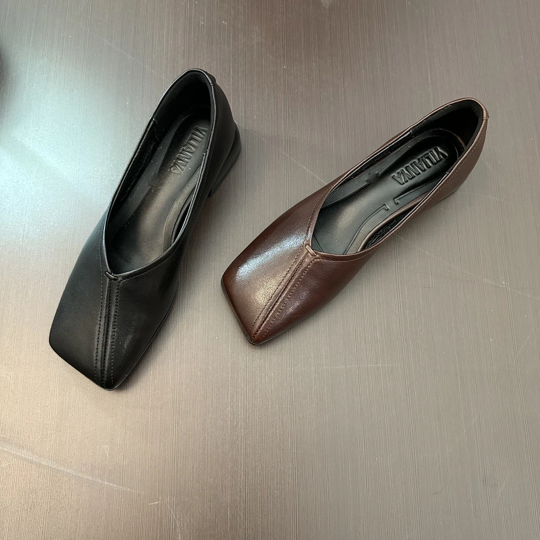 1997-2秋季新款新中式修面奶奶鞋平底薄款单鞋低跟职场休闲风