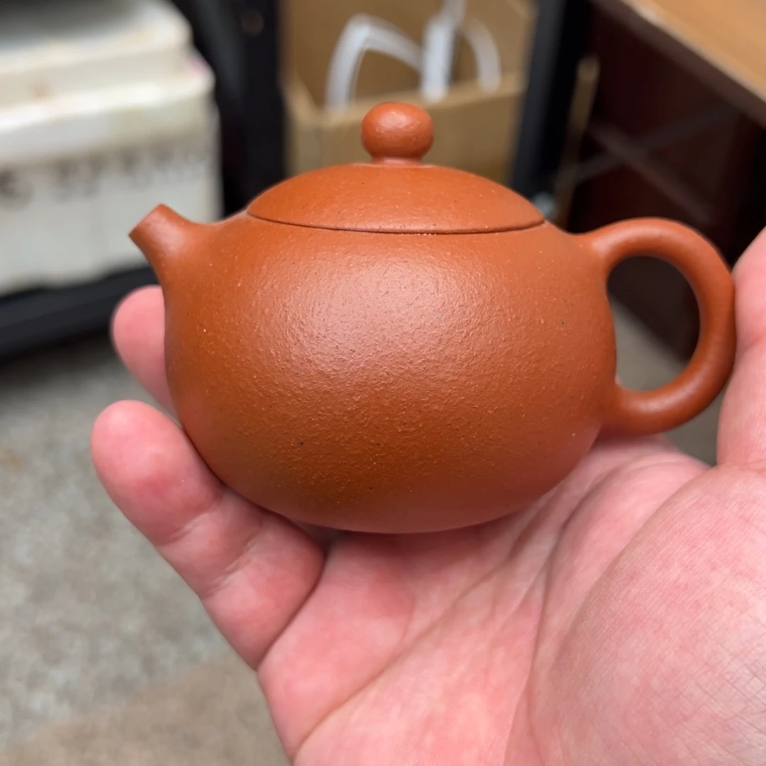 茶壶紫砂140cc大红泥西施
