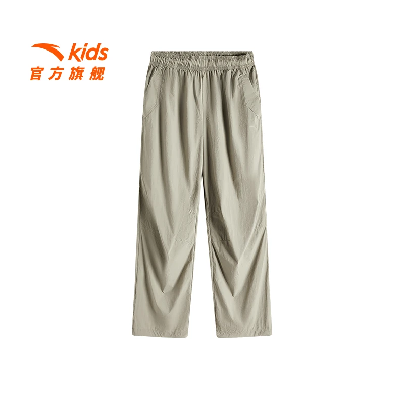 安踏儿童女大童运动长裤2025新款上新透气舒适青少年直筒裤子6503
