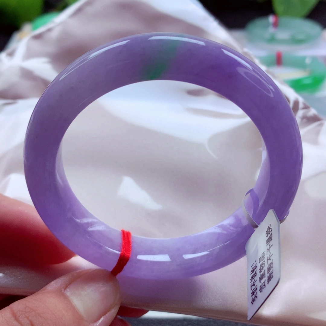 翡翠手镯未镶嵌师妹妖紫满色毕业（4号）
