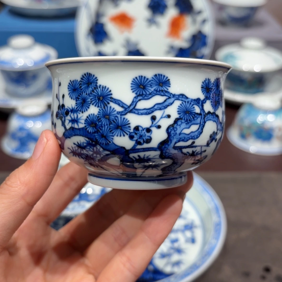 瓷片手工手绘陶瓷茶具