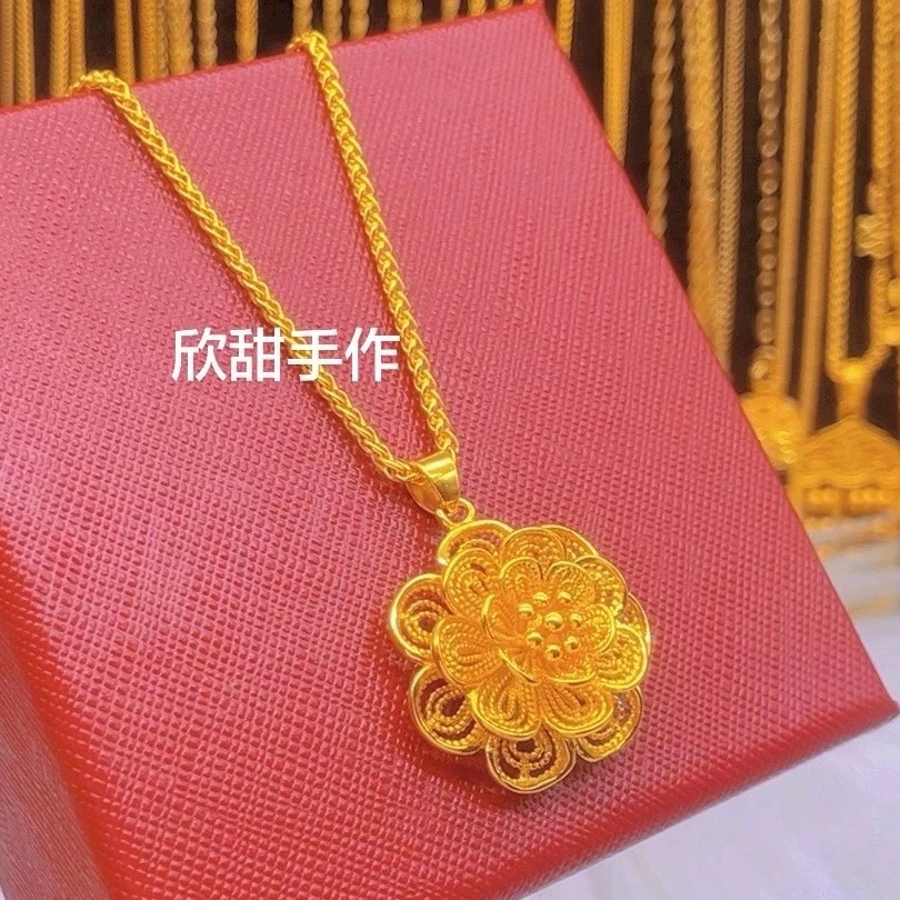 铜合金项链 山茶花➕2.0肖邦链花开富贵女款项链新款爆款轻奢小众