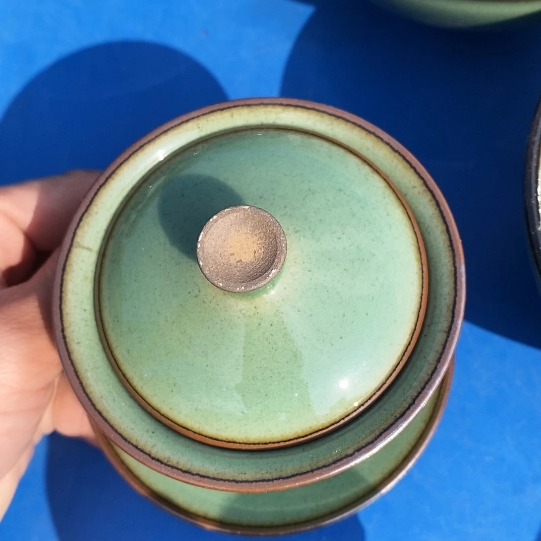 茶盏顺*建盏盖碗一个