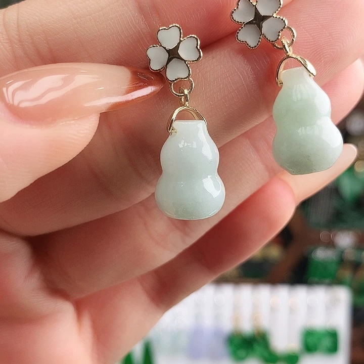 翡翠未镶嵌耳饰耳饰