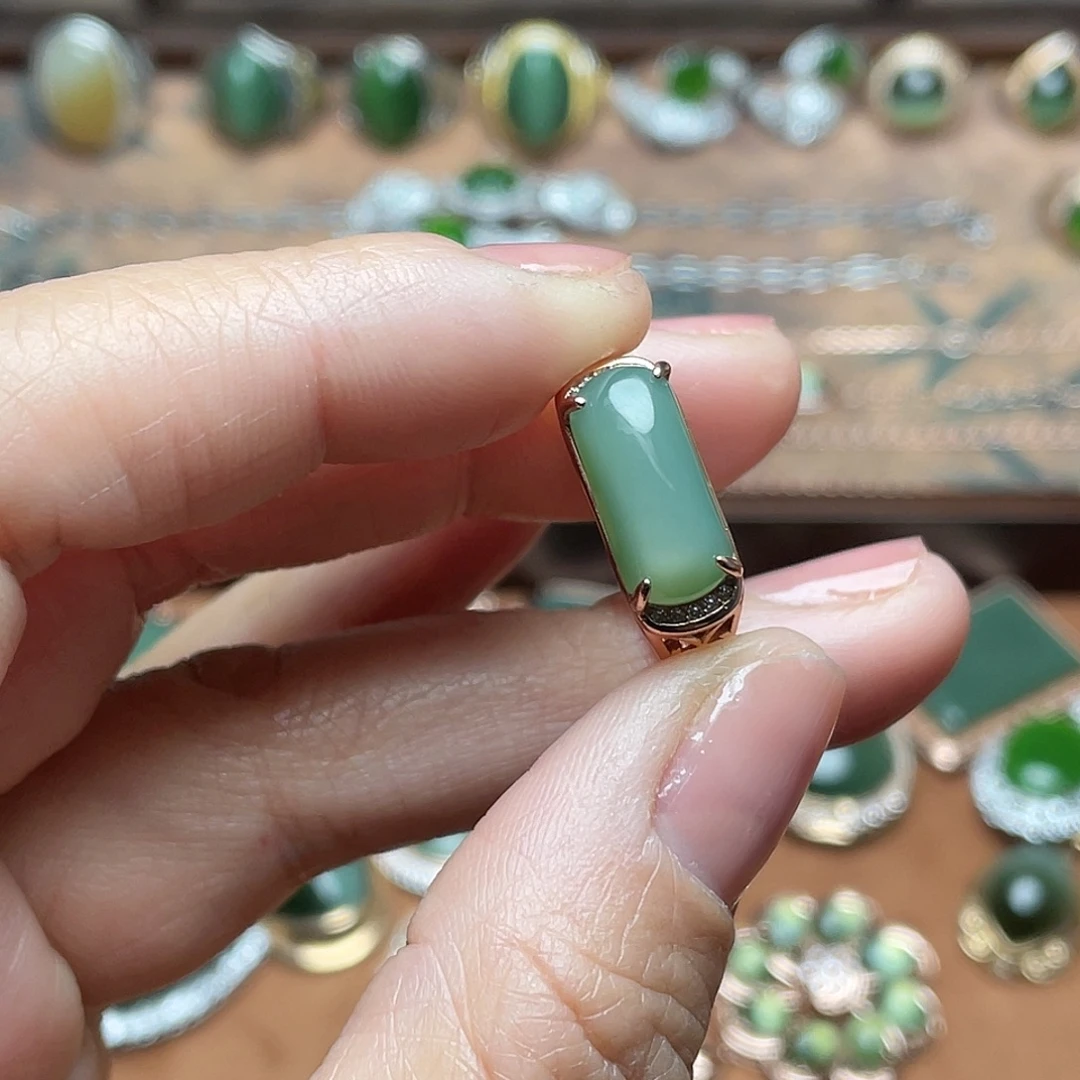 和田玉（碧玉）银S925镶嵌吊坠(不含链)